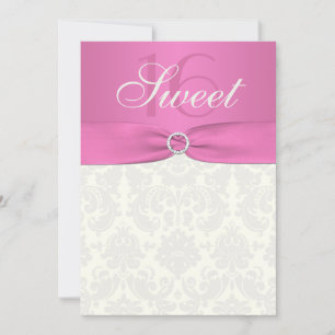 Inbjudan till Sweet sixteen av Rosa och elfenbenss