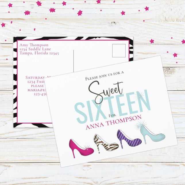 Inbjudan till sweet sixteen Birthday Girl Shoes (Skapare uppladdad)