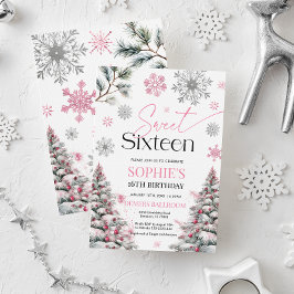 Inbjudan till sweet sixteen på födelsedagen, vinte