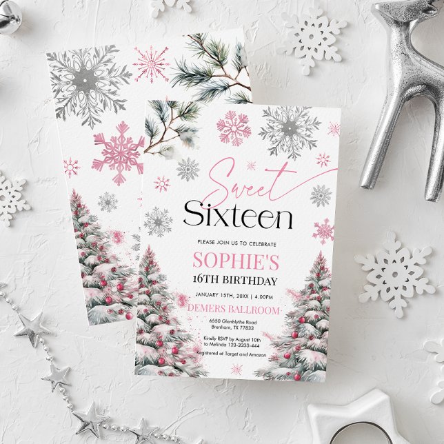 Inbjudan till sweet sixteen på födelsedagen, vinte (Skapare uppladdad)
