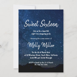 Inbjudan till Sweet sixteen Starry night
