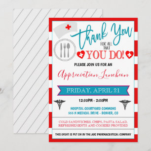 Inbjudan till tack Healthcare Workers-evenemang