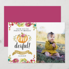 Inbjudan till Tack på första födelsedag för lille 