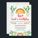 Inbjudan till Taco Bout A Party Fiesta 30års födel<br><div class="desc">Taco Bout A Party Fiesta 30års födelsedag inbjuden Colorful fiesta eller taco om baby, inbjudan till babydusch med en taco, cacti pots och mexikanska stil blommor på vit bakgrund. Jag har också lagt till några gröntar runt kanten av designen. Baksidan av inbjudan innehåller grönt, rött, vitt och gult strimlad mönster...</div>