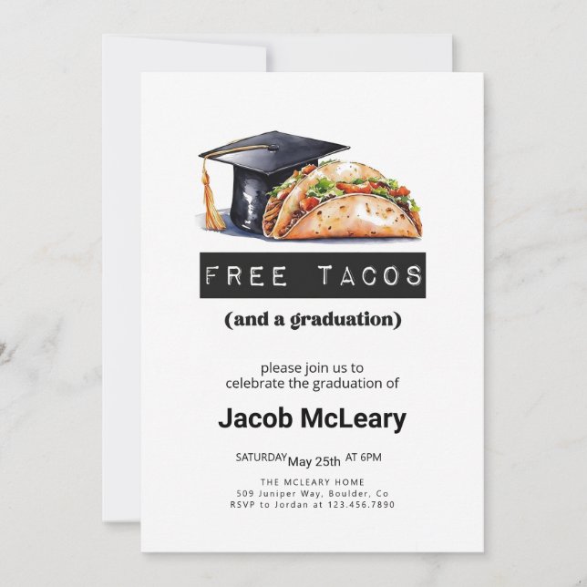 Inbjudan till Taco-Studentfesten, Lusj Studenten (Framsida)