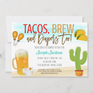 Inbjudan till tacos och Beer Baby Shower