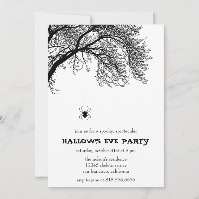 Inbjudan till taloky Halloween fest (Framsida)