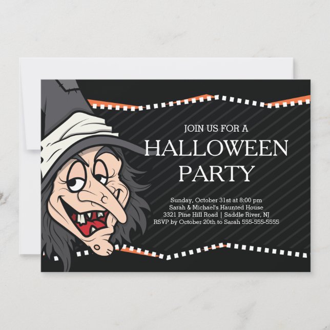 Inbjudan till taloky Witch Halloween fest (Framsida)