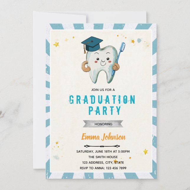 Inbjudan till tandläkarutbildning examen (Framsida)