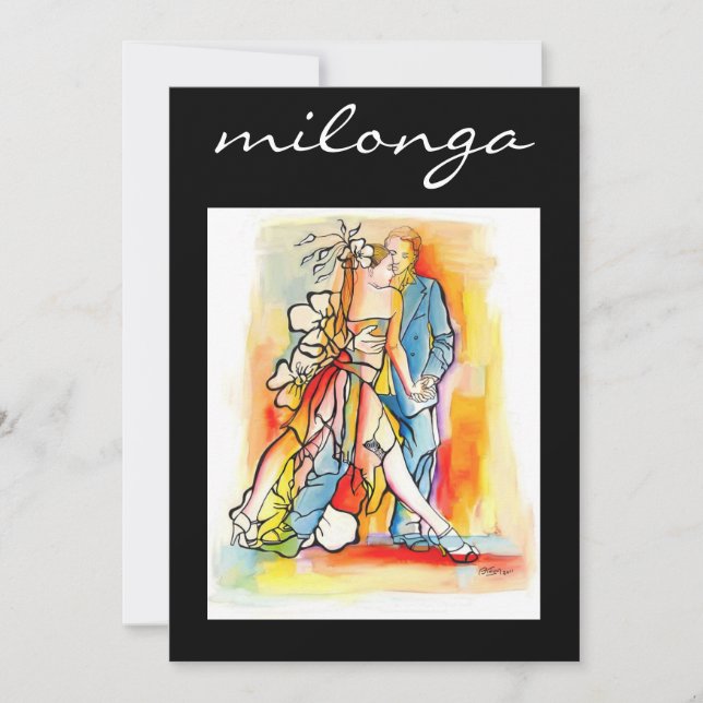 Inbjudan till Tango Milonga (Framsida)