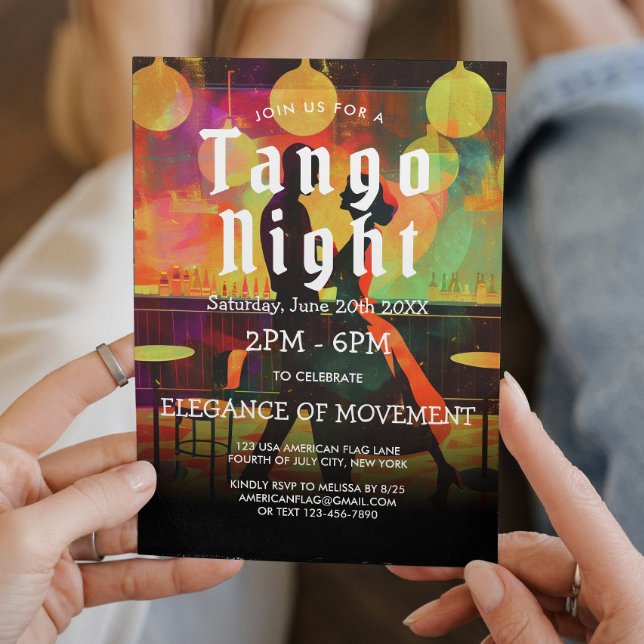 Inbjudan till Tango party och Tango Dancers (Skapare uppladdad)