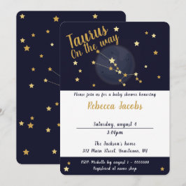 Inbjudan till Taurus zodiac Baby Shower