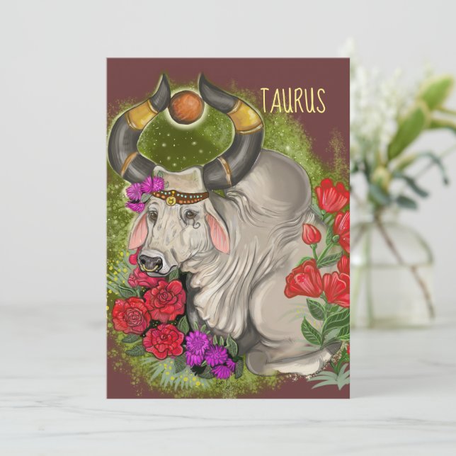 Inbjudan till Taurus Zodiac-signering (Stående Fram)