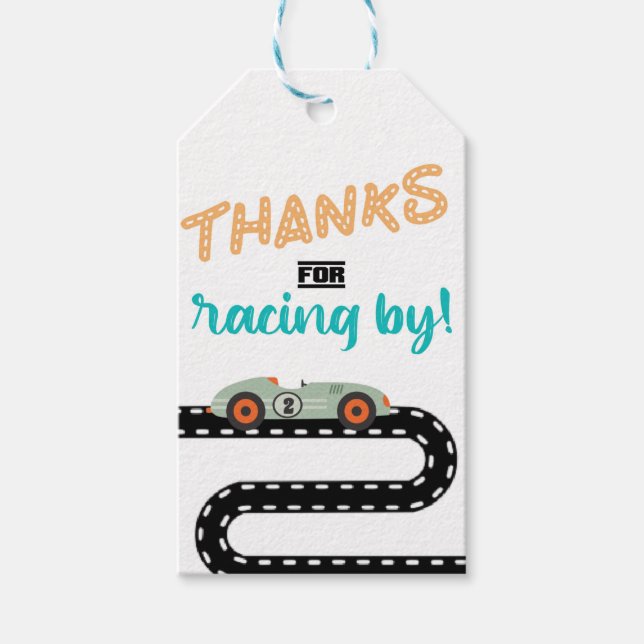 Inbjudan till tävling-bilens födelsedag, andra föd presentetikett (Framsidan)