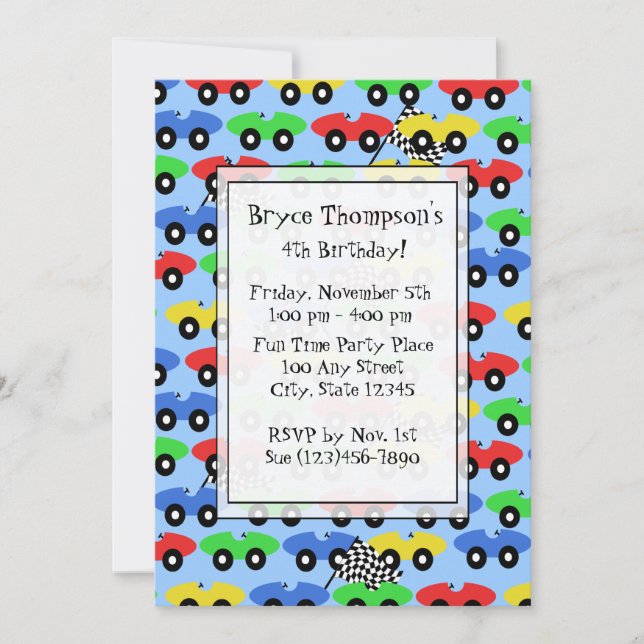 Inbjudan till Tävling-bilparti (Framsida)