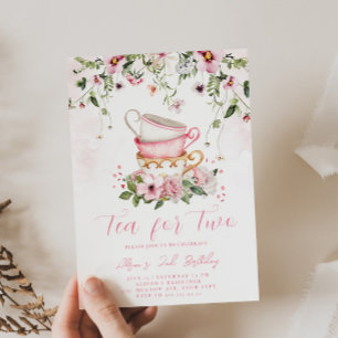 Inbjudan till Tea Party 2:a födelsedagen
