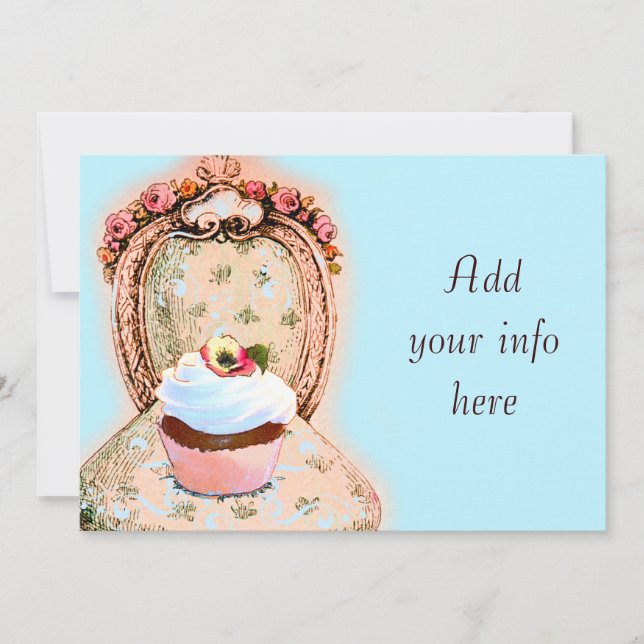 Inbjudan till Tea Party Cupaka Victorian (Framsida)