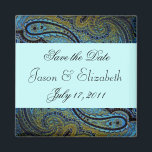 Inbjudan till Teal Blue Paisley Peacock Wedding Magnet<br><div class="desc">Blåblåa paisley-bröllopsinbjudningar. Blåblåa bröllopsinbjudningar. Blåvita paisleybröllopsinbjudningar. Royalets blåa paisleybröllopsinbjudningar. Indiska bröllopsinbjudningar. Paisley Indiska bröllopsinbjudningar. Fästindianska bröllopsinbjudningar.</div>