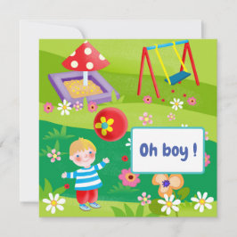 Inbjudan till tecknad Boy Shower