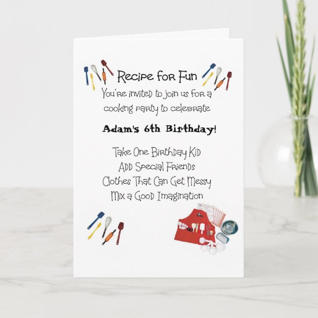 Inbjudan till tema för barnkokning (Framsida)