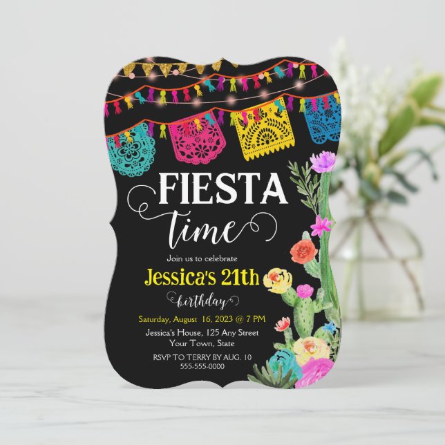 Inbjudan till tema för Fiesta Födelsedagsfest i Me (Stående Fram)