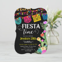 Inbjudan till tema för Fiesta Födelsedagsfest i Me