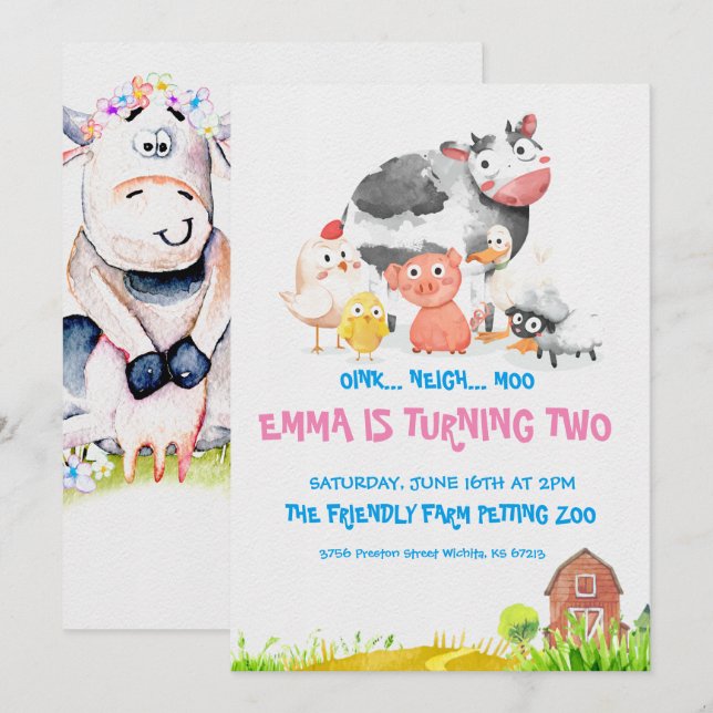 Inbjudan till Temaparty för grupp (Fram/baksida)