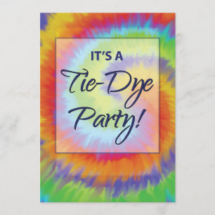 Inbjudan till Temaparty med titel-Dye