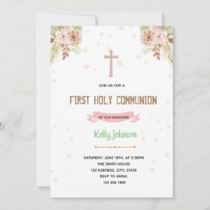 Inbjudan till temat Boho baptism