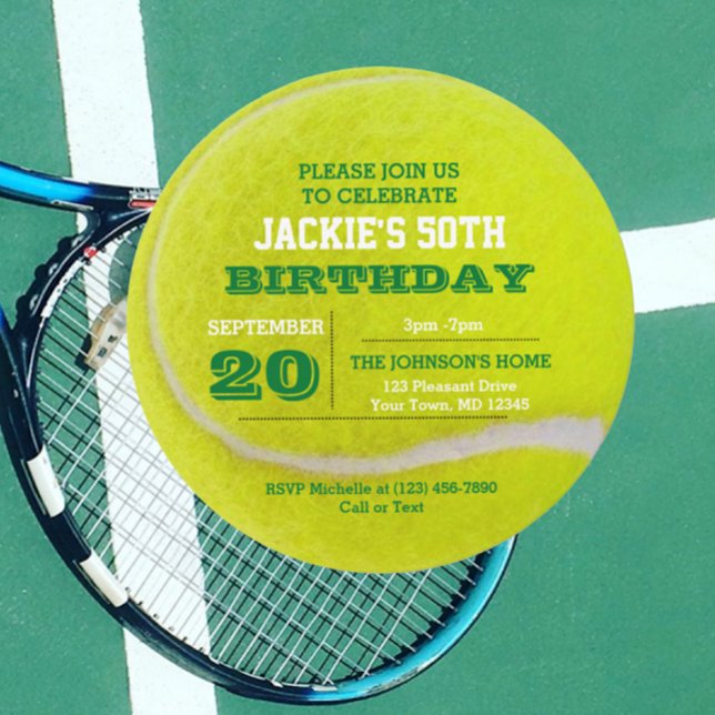 Inbjudan till Tennis Firande (Skapare uppladdad)