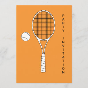Inbjudan till Tennis Racket och Boll