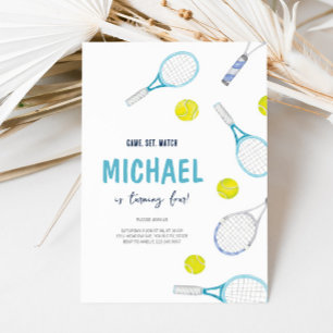 Inbjudan till Tennis Sport teme födelsedag