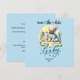 Inbjudan till tennis-Theter Baby Shower - Blue & R