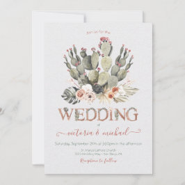 Inbjudan till Terra cotta och Cactus Wedding