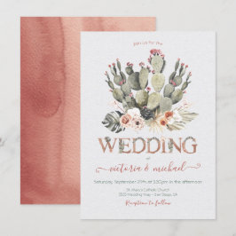 Inbjudan till Terra cotta och Cactus Wedding