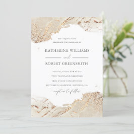 Inbjudan till texturerad Guld Faux Foil Elegant br