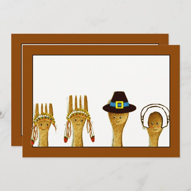 Inbjudan till thanksgiving (Fram/baksida)