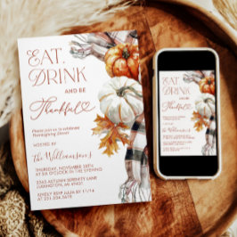 Inbjudan till thanksgiving - Ät dryck + var tacksa