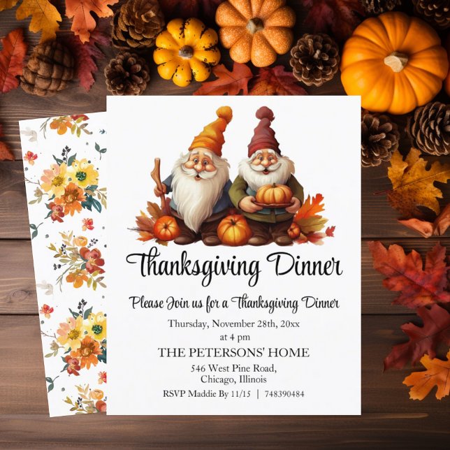 Inbjudan till Thanksgiving av budgetgener och pump (Skapare uppladdad)