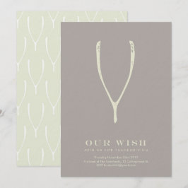 Inbjudan till Thanksgiving av fiskben // Grått