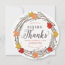 Inbjudan till Thanksgiving av Maple-andedräkt - mi