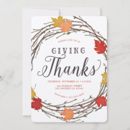 Inbjudan till Thanksgiving av Maple-andedräkt - mi