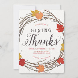 Inbjudan till Thanksgiving av Maple-andedräkt - mi