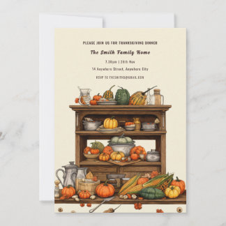 Inbjudan till Thanksgiving av rumstemperatur