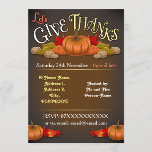 Inbjudan till Thanksgiving av Rustic Anpassade