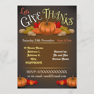 Inbjudan till Thanksgiving av Rustic Anpassade