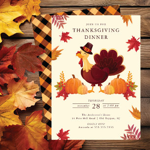 Inbjudan till Thanksgiving av Rustic Pumpkins & Tu