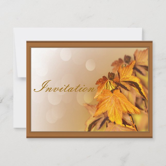 Inbjudan till Thanksgiving dag (Framsida)