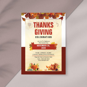 Inbjudan till thanksgiving Firande