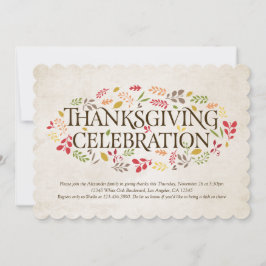 Inbjudan till thanksgiving Firande om flytande brä